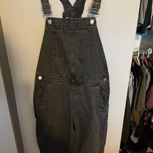 Washed black dungaree